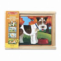 Melissa and Doug  4 in 1 Wooden Jigsaw Box: PETS