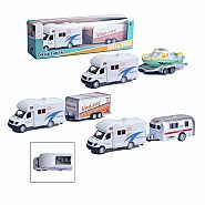 Diecast Pullback RV with trailer assortment