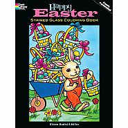 Happy Easter Stained Glass Colouring Book