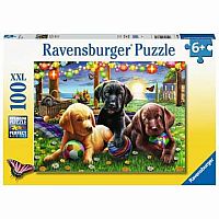 Ravensburger 100 Piece Jigsaw Puzzle: Puppy Picnic