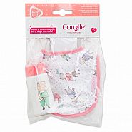 Corolle Bib & Magic Milk Bottle Set