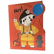 Fire Dog Die-Cut Birthday Card