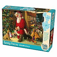 Cobble Hill 350 pc Family Pieces Puzzle - Santa Claus and Friends