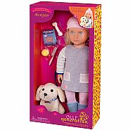 Our Generation Deluxe Doll "Meagan" -with Golden Retriever puppy