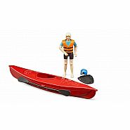 Bruder Kayak with Paddler Figure