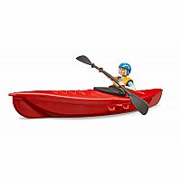 Bruder Kayak with Paddler Figure