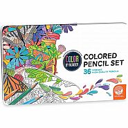 36 Coloured Triangular Pencils In Tin
