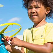 B.Toys Disc-Oh Lightup Flying Disc with Launcher