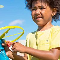 B.Toys Disc-Oh Lightup Flying Disc with Launcher