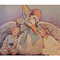 T.J. Whitneys Card: Mother Goose (blank inside)