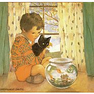 T.J. Whitneys Card: Boy with Cat
