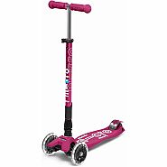 MICRO Maxi Deluxe Foldable LED Scooter - Pink