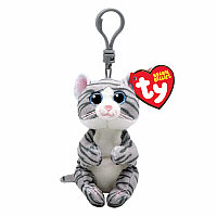 Ty Beanie Bellies Clip 'Mitzi' the Grey Striped Cat