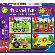 Ravensburger My First Puzzles: Travel Far (by Train, Bus, Tractor & Car)