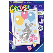 CreArt Painting by Numbers: Flying Bunny with Gems