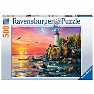 Ravensburger 500 Piece Jigsaw Puzzle: Lighthouse at Sunset