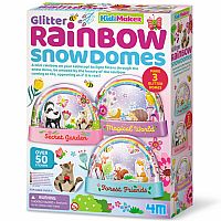 4M Kidzmaker - Glitter Rainbow Snow Domes