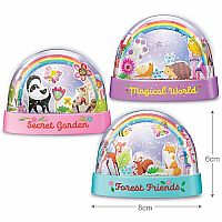 4M Kidzmaker - Glitter Rainbow Snow Domes