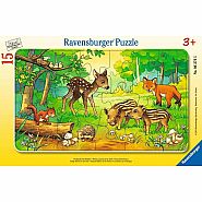 Ravensburger 15 Piece Tray Puzzle: Animal Babies of the Forest