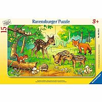 Ravensburger 15 Piece Tray Puzzle: Animal Babies of the Forest