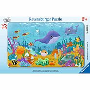 Ravensburger 15 Piece Tray Puzzle: Young Animals Under Water