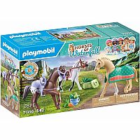 Playmobil Horses of Waterfall: Three Horse Set  (Morgan, Quarter Horse and Shagya Araber)