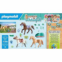 Playmobil Horses of Waterfall: Three Horse Set  (Morgan, Quarter Horse and Shagya Araber)