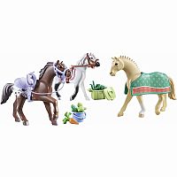 Playmobil Horses of Waterfall: Three Horse Set  (Morgan, Quarter Horse and Shagya Araber)