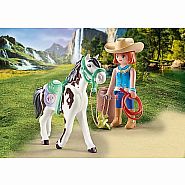 Playmobil Horses of Waterfall: Feeding Time with Ellie and Sawdust