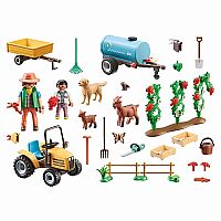 Playmobil Tractor with Trailer and Water Tank