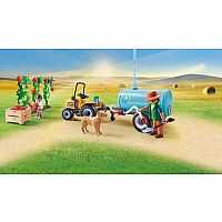 Playmobil Tractor with Trailer and Water Tank