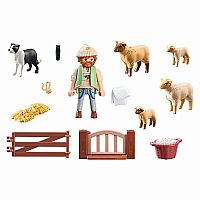 Playmobil Young Shepherd with Flock of Sheep