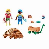 Playmobil Children with Hedgehog Family