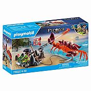 Playmobil Battle with Giant Crab