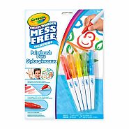 Crayola Mess Free Colouring Paintbrush Pens & Pages Kit