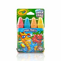 Crayola Sidewalk Chalk (4 Pack) - Pool Party