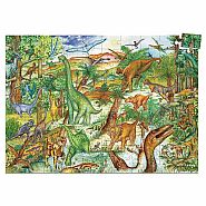 Djeco 100 Piece Observation Puzzle & Booklet: Dinosaurs