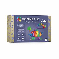 Connetix Magnetic Tiles 24 Piece Rainbow Mini Pack