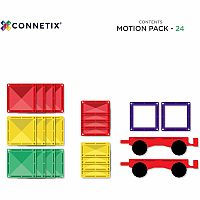 Connectix Magnetic Tiles 24 Piece Rainbow Motion Pack