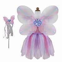 PINK BUTRFLY DRESS/WINGS/WAND