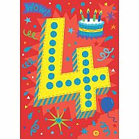 WOW 4 Birthday Card