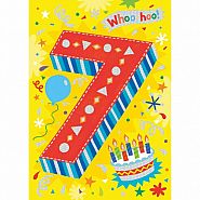 Age 7 "Whoo Hoo" Foil Card