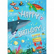Sea Life "Happy Birthday!" Foil Card