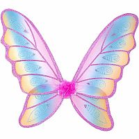 Fuscia Glitter Rainbow Wings