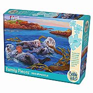 Cobble Hill 350 pc Family Pieces Puzzle - Sea Otter Family
