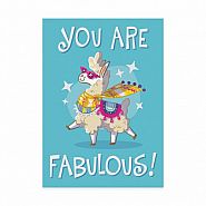 Llama "You Are Fabulous!" Card