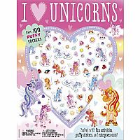 MBI I LOVE UNICORNS Paperback with Puffy Stickers