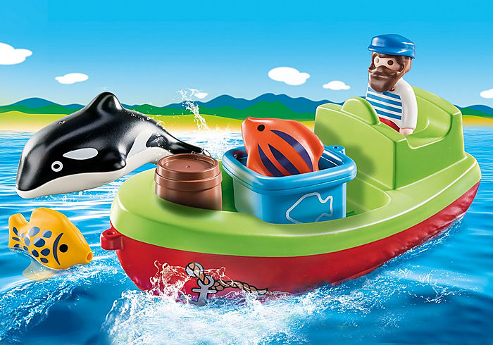 playmobil 1.2.3 Fisherman with Boat - Timeless Toys Ltd.