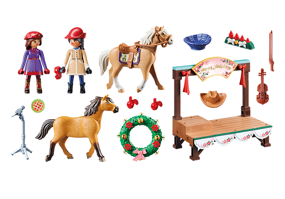 Playmobil Spirit Riding Free Christmas Concert Dreamworks Horses Xmas  Holiday Figures 