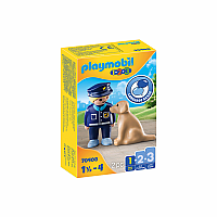 Playmobil 1.2.3 Police Officer with Dog